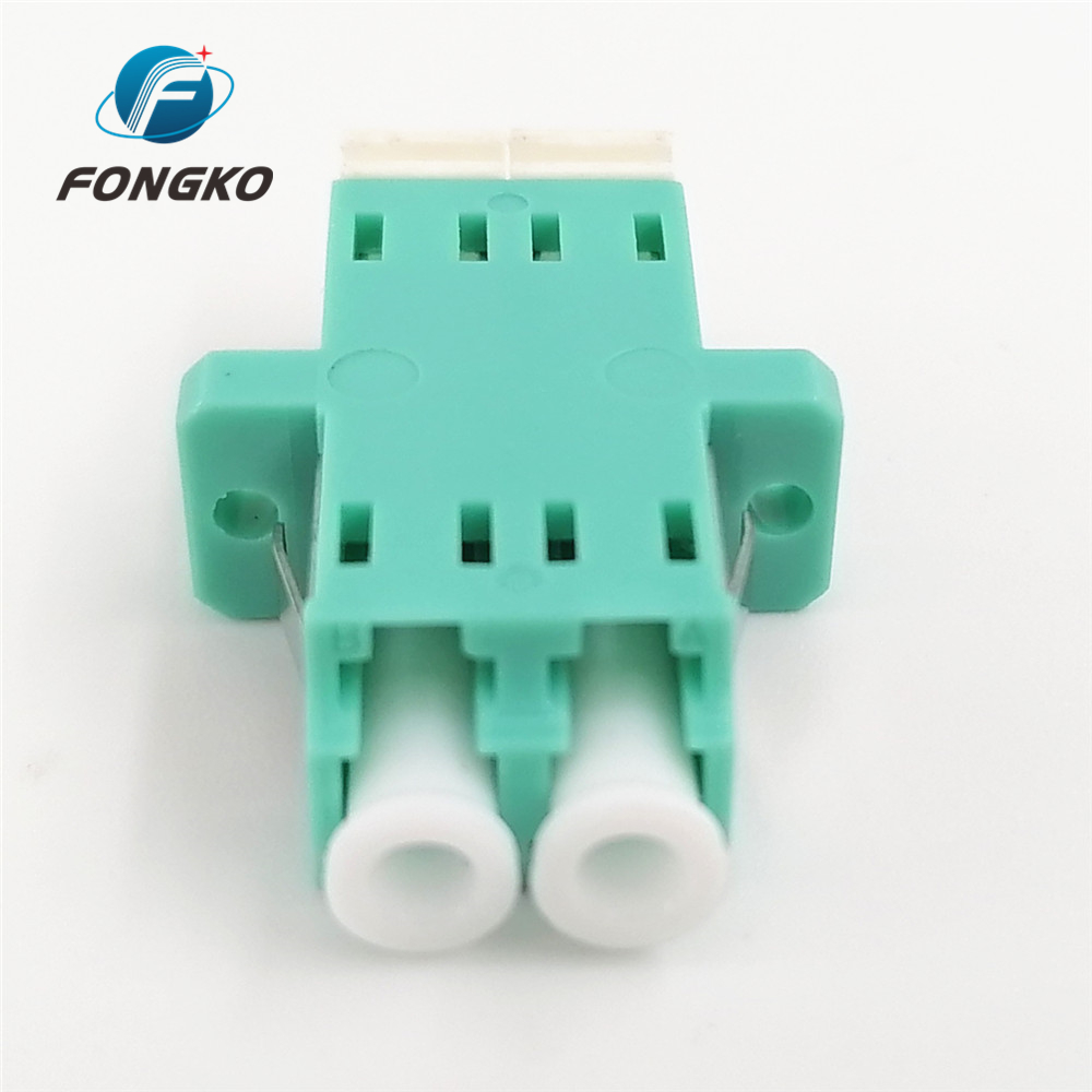 Fireproof Blue Duplex Fiber Optic Adapter LC DX OM3 With Shutter