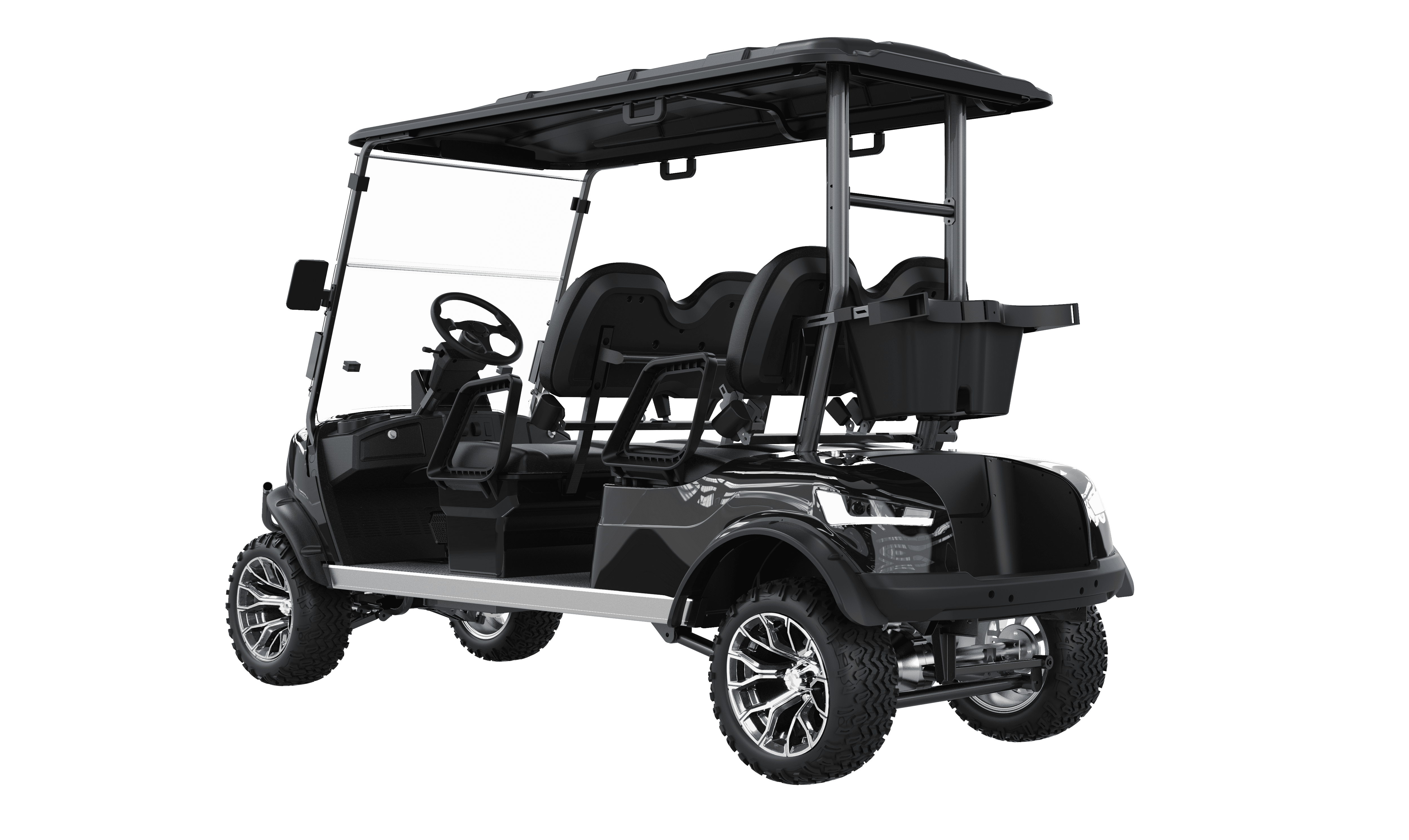 205/50-10 Tire Size 4 Seaters Lifted Electric Golf Cart for Golf Course and Yard