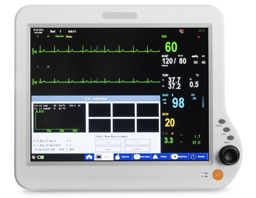 Modular Portable Vitals Machine Hospital For Monitoring ECG BP SPO2