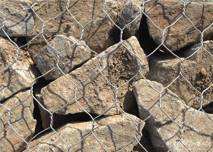 Long Life PVC Coated Hexagonal Wire Mesh Hot Dip Galvanized 80*100mm