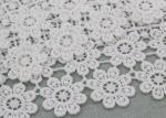 Water Soluble Daisy Venice Guipure Lace Trim , Embellishment Wedding Lace Border
