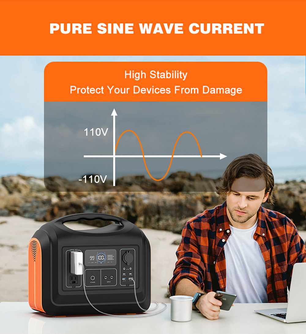 EU 1800W Outdoor Solar Portable Power Station For Camping With Panel