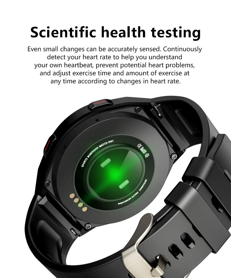 3D Round Shape Smartwatch ROHMS Digital Heart Rate Watch Blood Pressure Pedometer Wrist