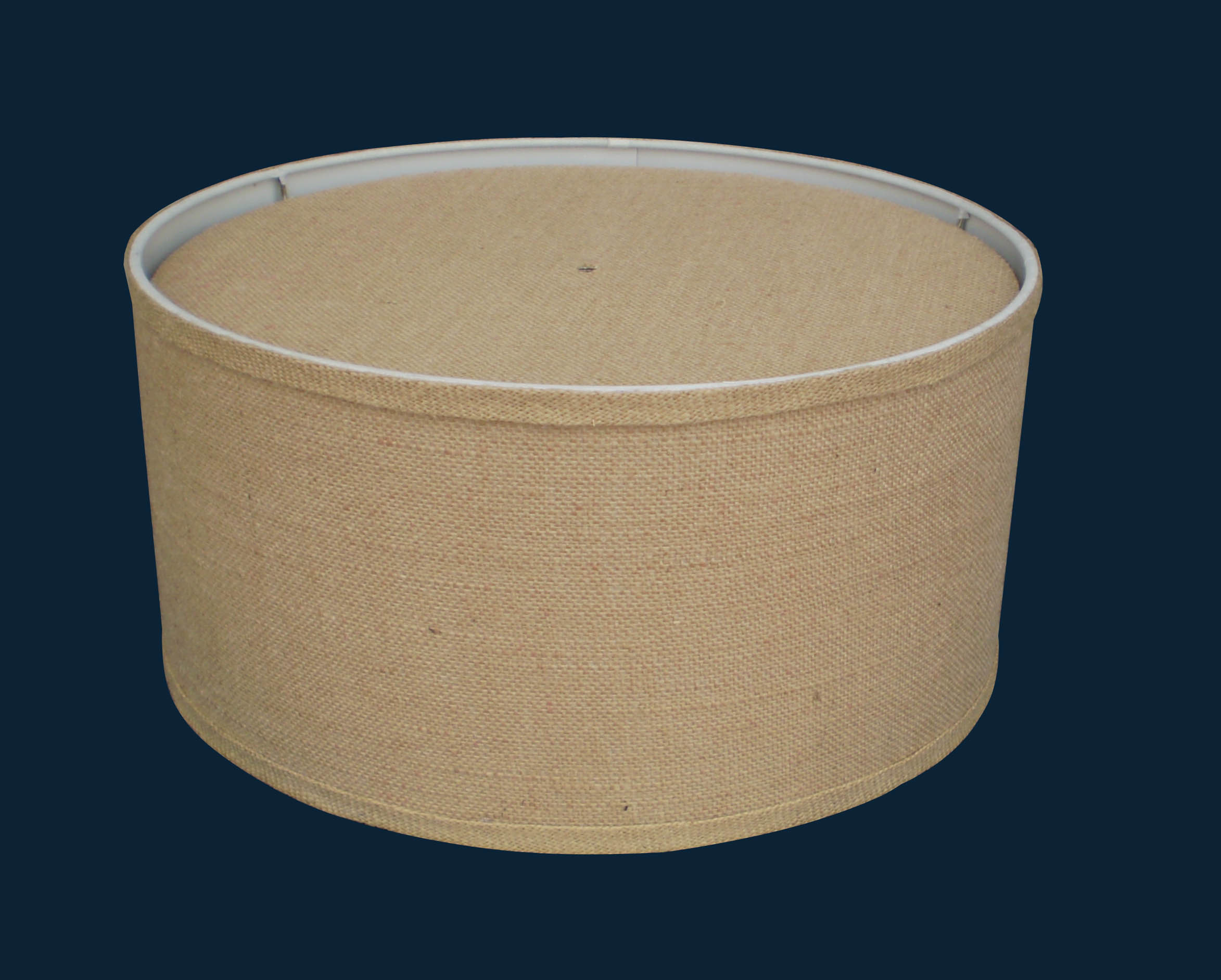 E12 E14 Cylindrical Raffia Table Lamp Shade With Cover On Top