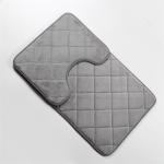 Tufted Memory Foam Anti Slippery Bathroom Mat 3 Piece Bathroom Rug Set