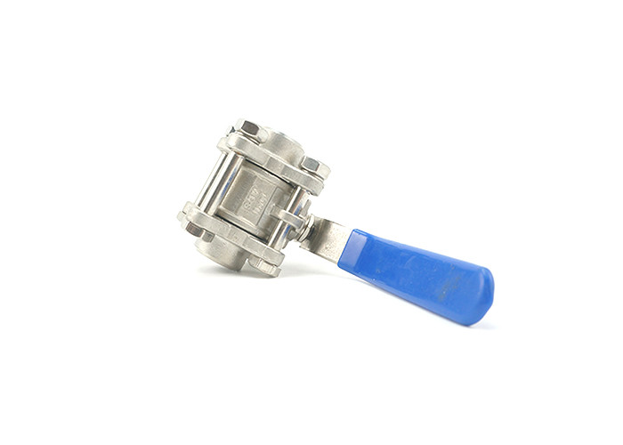 Manual 3 Piece Stainless Steel Ball Valve , Handy Sanitary Ball Valves