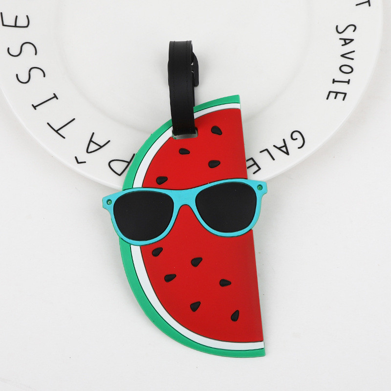 Fruit Luggage Straps Suitcase Tags Set Travel Adjustable Suitcase Belt Silicone Luggage Tags With Name ID Card