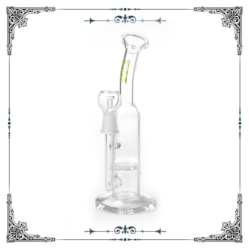 8.5 Inches Bubbler Honeycomb Perc Mini Smoking Water Pipes Pressing Crystal Thick Base