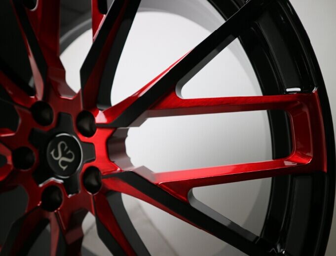 21*10 inch staggered flame red forged wheel rim cutomize design for Benz