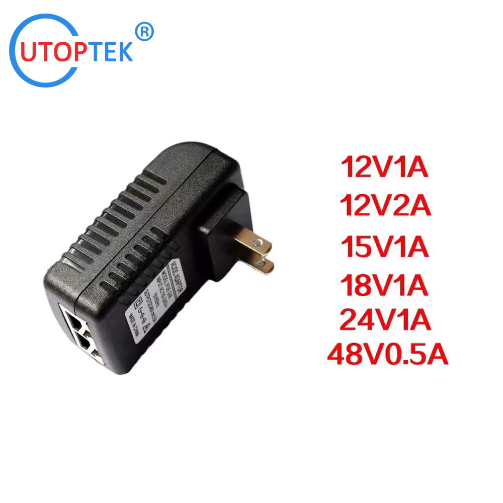 Gigabit 48V/0.5A AC/DC POE Power adapter US/EU/UK/AU available power for CCTV IP Camera/Wireless APs