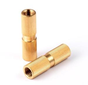 China Polished Precision Industrial Fasteners Brass Straight Knurled Nut wholesale