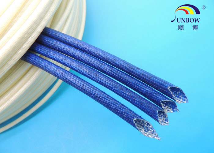 F Class 155℃ AC Motors Braided Fiberglass Sleeve 155℃ High Temperature With Acrylic Resin Cover