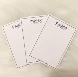 China Custom Hot Stamping Logo Printed Necklace Earring Display Card with Hanging Earring Cards wholesale