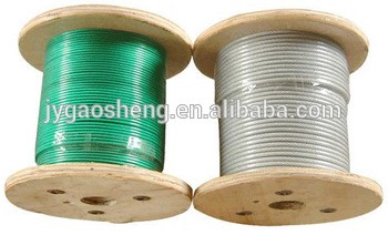 Color PVC Coated Wire Rope Plastic Coated Steel Cable 1-20mm