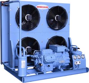 China Blue Semi Hermetic Condensing Unit High Efficiency Loudness And Stability wholesale