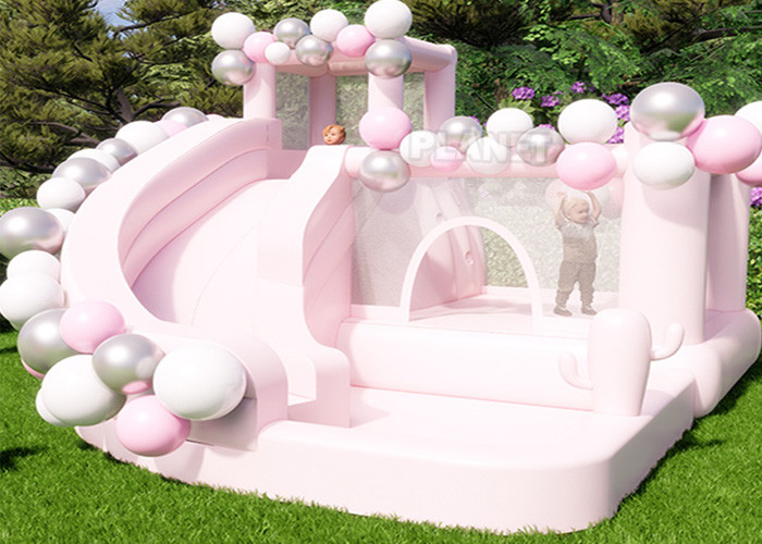 Residential Backyard Wedding Party Kids Jumping Castle Inflatable Bouncer Water Slide Moon White Bounce House