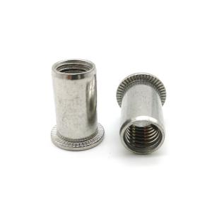 China Twist Resistant SS304 A270 Flat Head Rivet Nuts M3 M4 M5 GB17880.1 wholesale