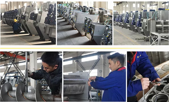 SS316 9m3/H Screw Filter Press Machine 1.95KW Municipal Wastewater Treatment System