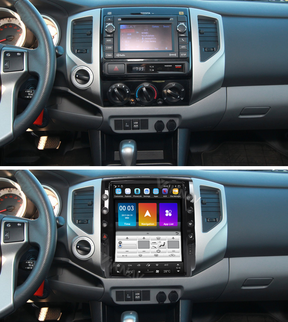 Viknav Car Radio For TOYOTA Tacoma HILUX (2005-2015) 13.6 inch PX6 2 din Android GPS Navigation Stereo Receiver Tape Rec