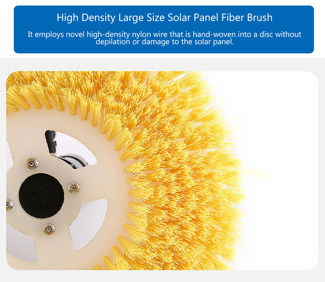 Hot Selling Best Solar Panel Cleaning Tool Equipment Double Head Solar Panel Cleaning Brush Electric Cleaning Brush