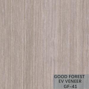China Apricot Silver Wood Veneer Wallpaper Engineered Vertical Grain wholesale