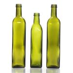 Custom Label Olive Oil Glass Bottle Round Square 200ml 150ml