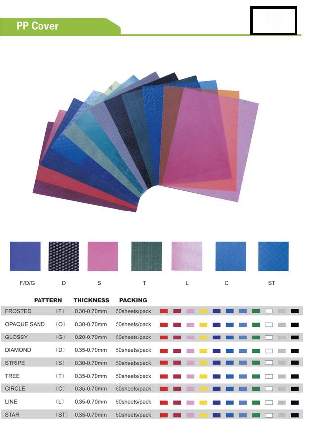 PP BINDING COVER PP COVER