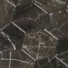 Hexagon shape chip 3x3 inch tile Dark emperador marble mosaic for wall flooring design for sale