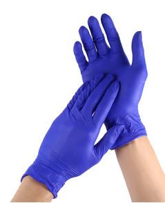 China Rubber Disposable Medical Hand Gloves Sterile Nitrile Slip Resistant wholesale