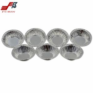 China Fubin Aluminium Foil Baking Tray 3'' Egg Tart Foil Cup wholesale