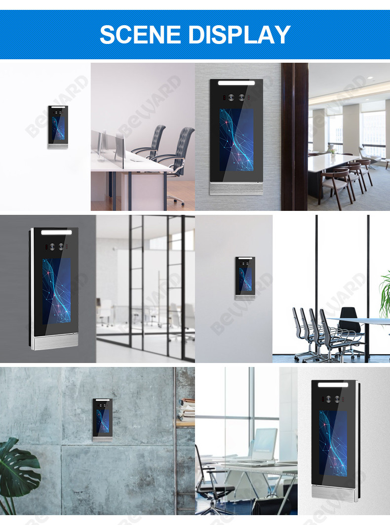 Wall Mount 0.5s Face Reading Attendance Machine Facial Biometric Android
