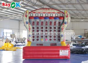 China Inflatable Outdoor Games 0.4mm PVC Tarpaulin Inflatable Sports Games Connect Four 4 In A Row Basketball Game wholesale