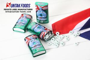 China BRC Sugar Free Natural Energy Sorbitol Mint Candy Hole Shape wholesale