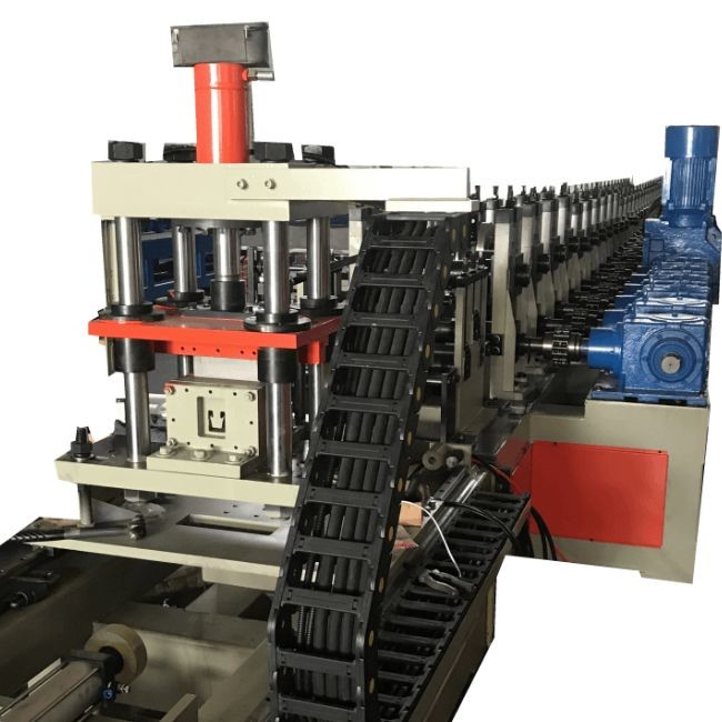 Galvanized Steel Solar Strut Channel Roll Forming Machine 20 Stands With GCr15 Bearing Steel Rollers