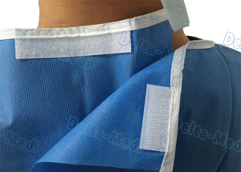 SMS Disposable Surgical Gown With Knitted Cuff Environmentally Friendly