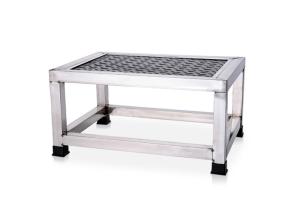 China Stainless Steel Medical Foot Step Stool With Anti Skid Rubber Platform wholesale