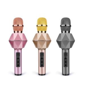 China Wireless Bluetooth Karaoke Microphone Portable Handheld Karaoke Mic Speaker wholesale