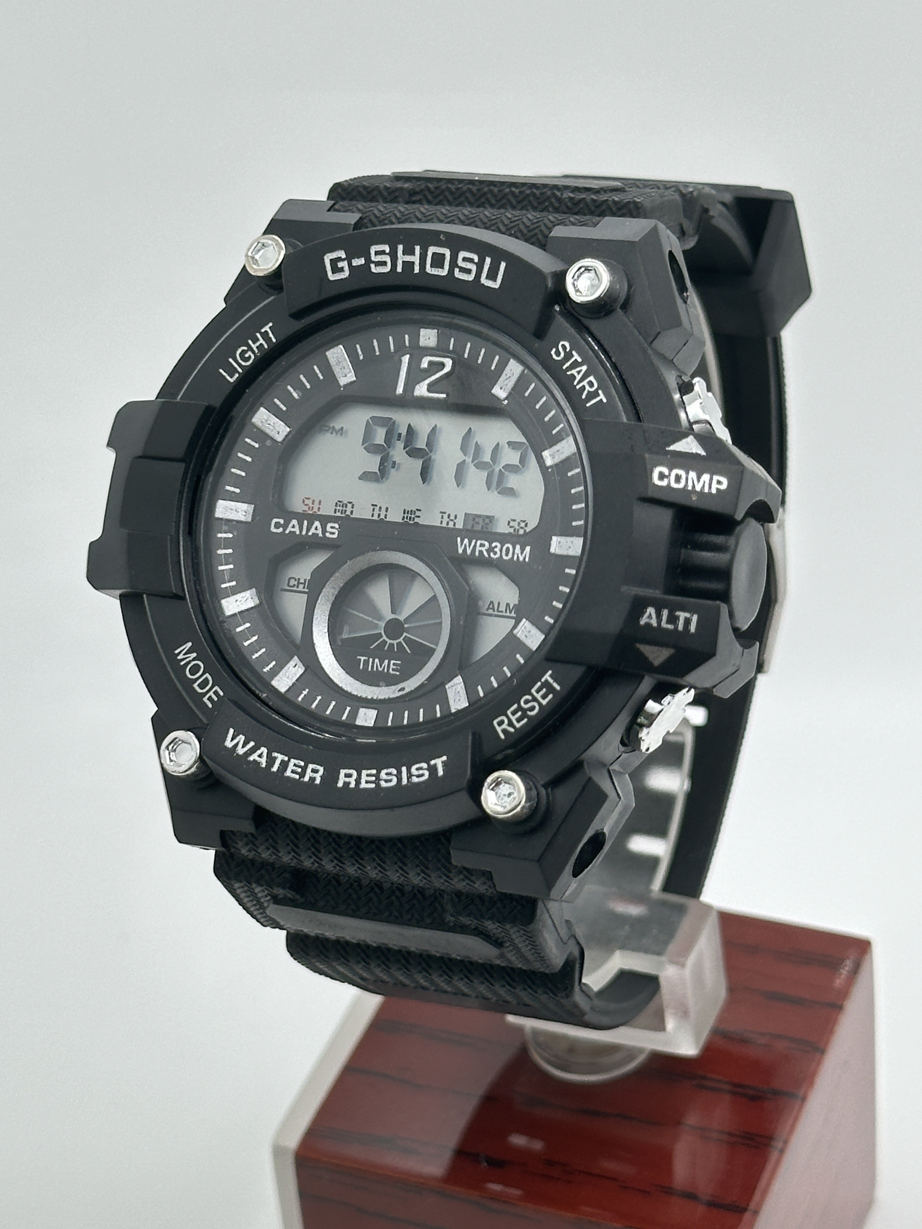 Men's Fashion Digital Sport Watch With Silicone Strap 20mm Width Backlight Alarm