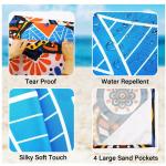 Microfiber Sunflowers Beach Towel, Autumn Flower Sunset Beach Towels Oversized,