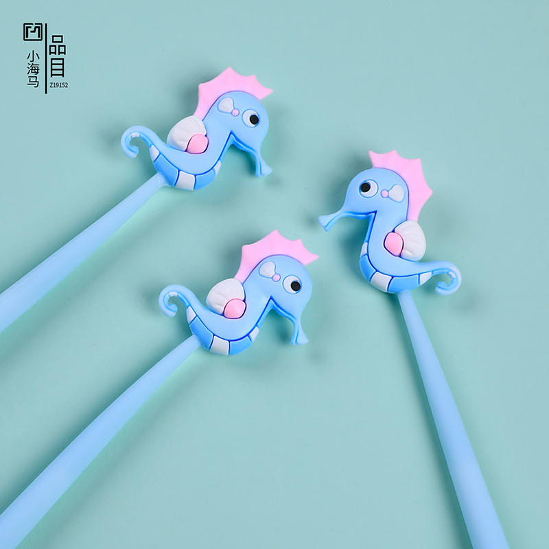 Cute Cartoon Blue Gel Ink Pens Cartoon Animal Writing Pens 0.5 Mm Assorted Styles Pens Stationery For School Office Home Student Kids Birthday Present