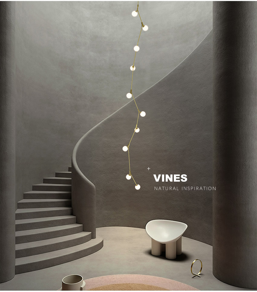 Creative Tree Branch Chandelier Villa Staircase Ceiling Glass Ball Chandelier Lights（WH-NC-72)