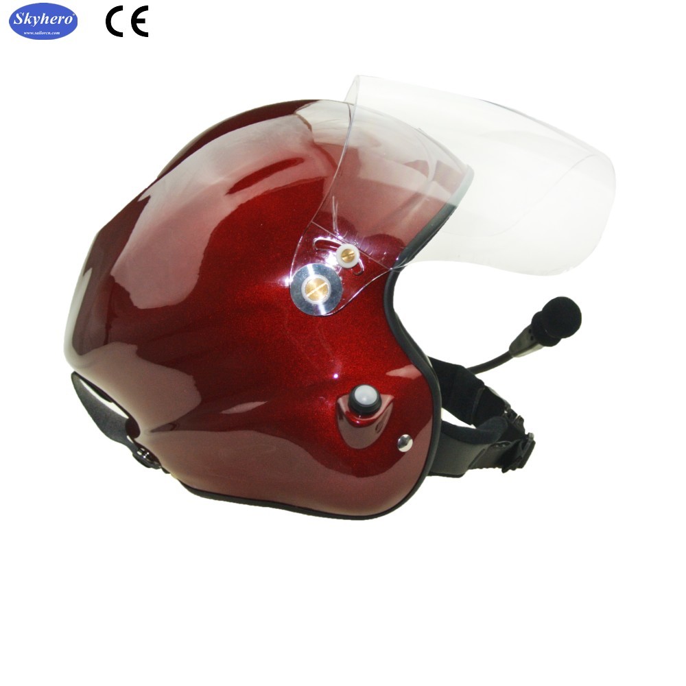 Paramotor helmet Full headset white clor blue red black Specially design for paramotor Kevlar / glass fibe M L XL XXL