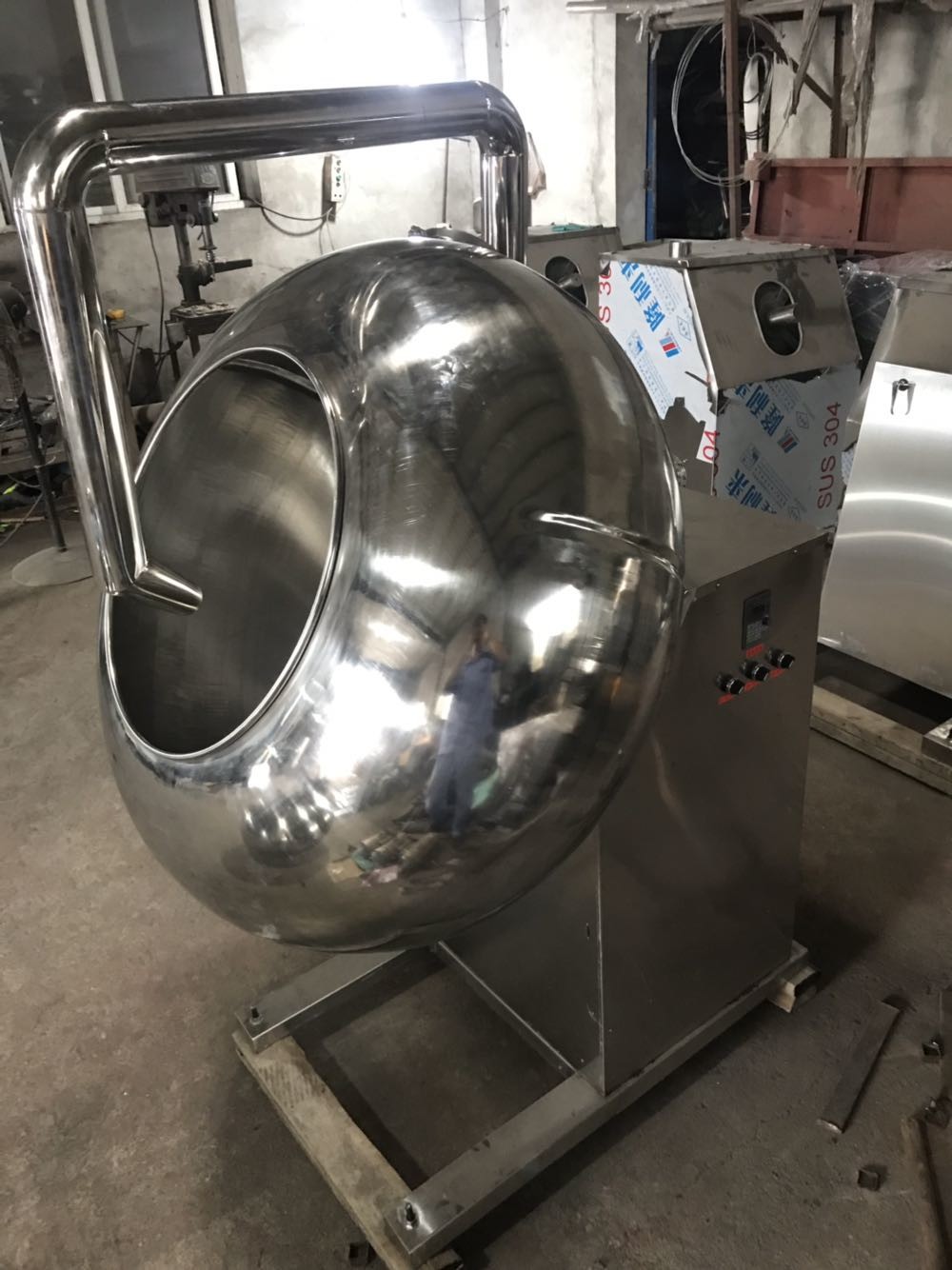 800mm Snack Food Machinery Sugar Coated Almonds Chocolate Polishing Machine