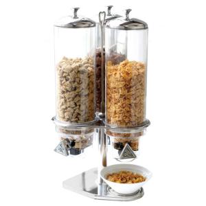 China Cereal Dispenser Commercial Buffet Equipment Dry Food Container 3 Head wholesale