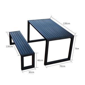 China Street Black 1300*700*750mm Picnic Table Bench Set wholesale