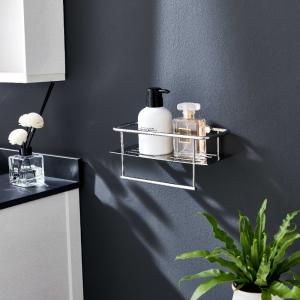 China Exquisite Craftsmanship Bathroom Organiser Caddy Basket Shelf Polishing Stainless Steel 304 wholesale