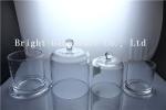 high quality glass candle container with glass cover