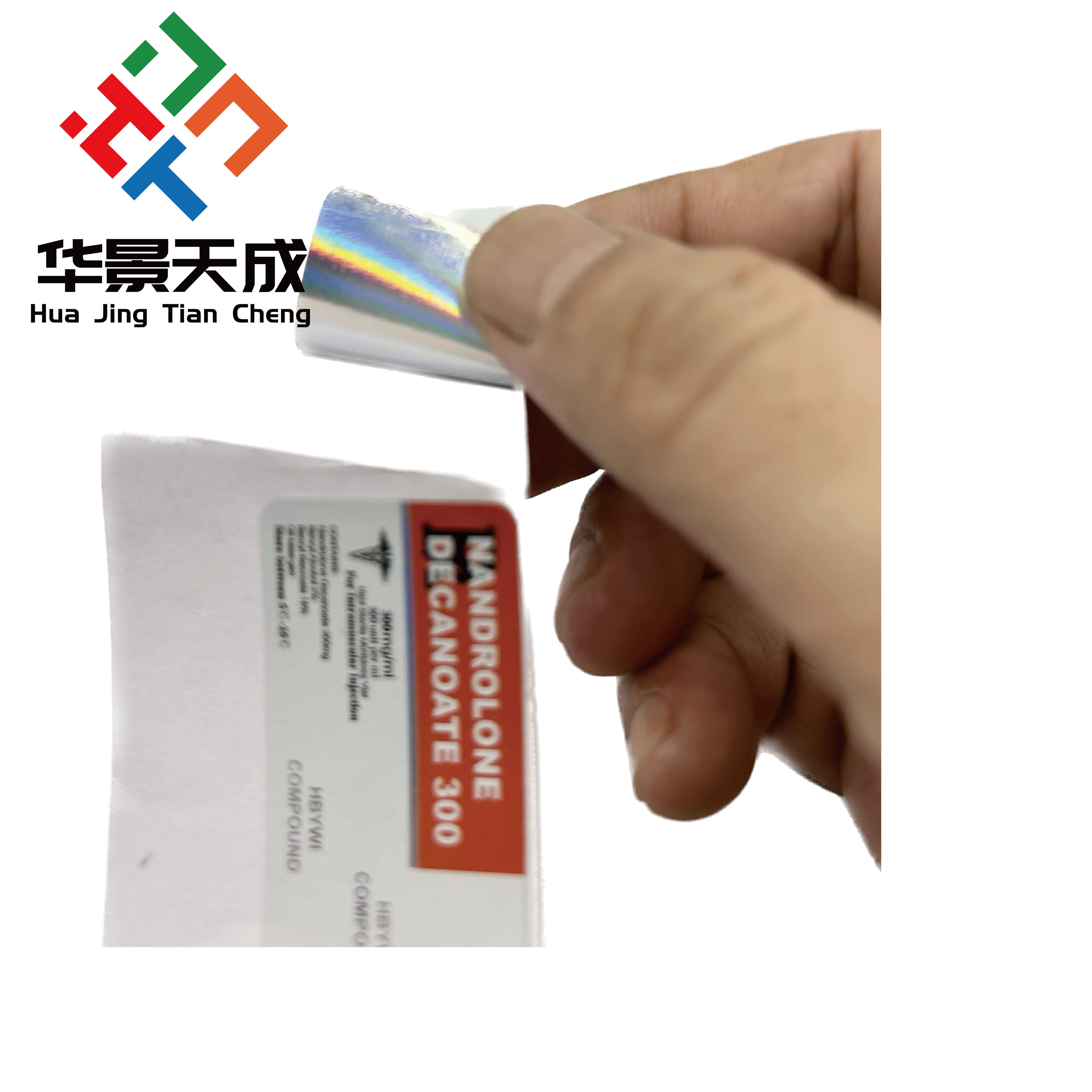Custom Hologram Label Maker for Tren E 10ml Vials Glossy Finish