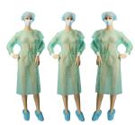 Lightweight Non Woven Garments / Hospital Patient Gown Kintted Cuffs