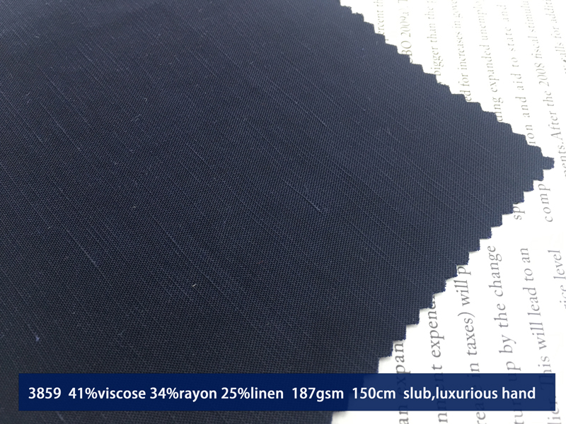 Sustainable 187gsm Rayon And Linen Blend Fabric 30s Rayon Fabric For Garment